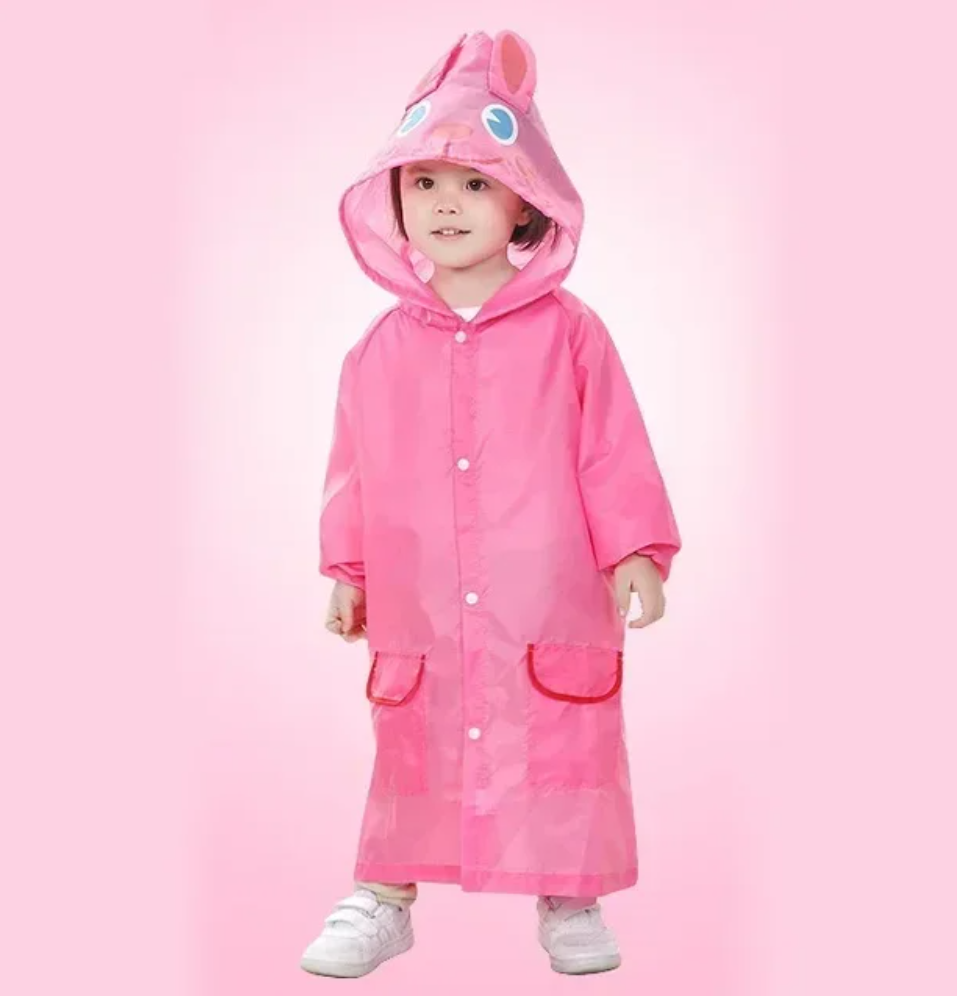 Дождевик детский My Joy Зайчик C33802 65 см Розовый (26482652) - фото 2
