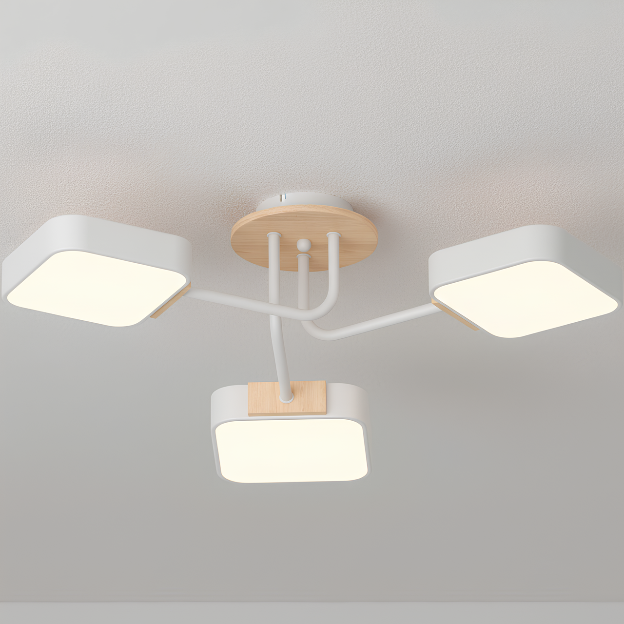 Люстра светодиодная Valeso 54W с акриловыми рассеивателями 3000/4200/6000К Белый (XI3356-3)