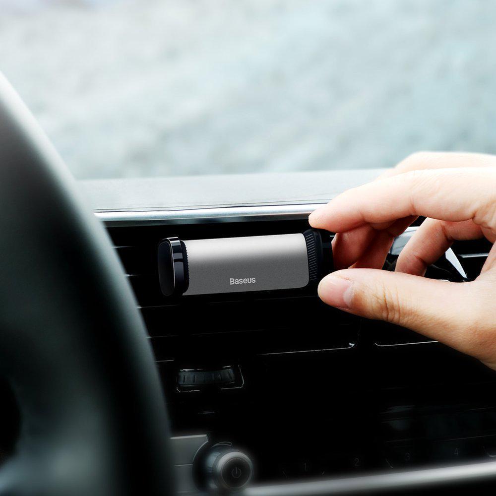 Тримач автомобільний BASEUS металевий 360° Steel Cannon Сріблястий (SUGP-0S) - фото 15