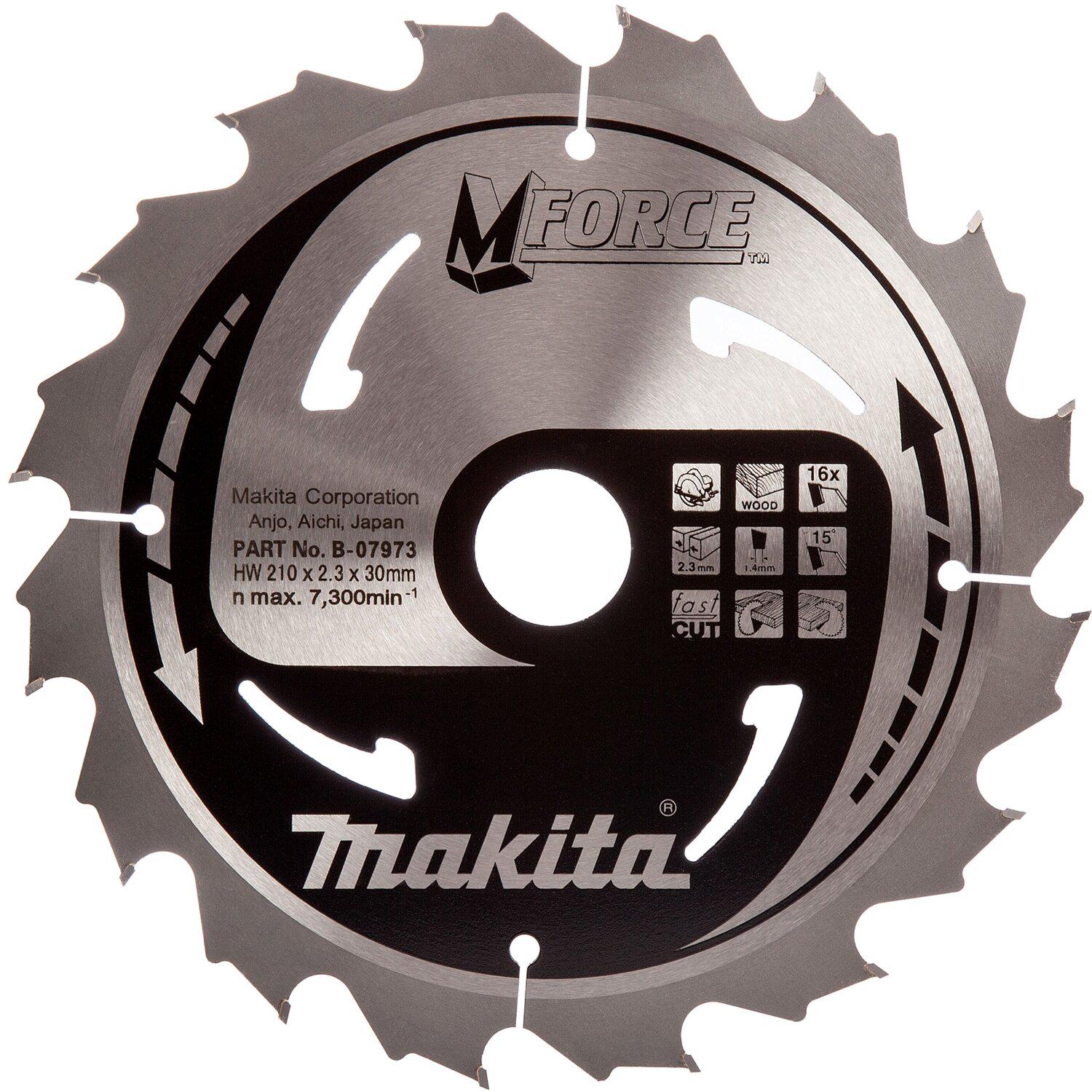 Диск пильний по дереву Makita M-Force 210х30 мм 16T