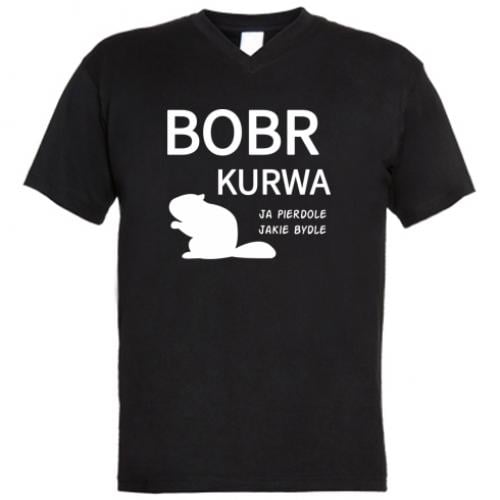 Футболка чоловіча з V-подібним вирізом Bobr XL Чорний (17845260-2-203903-XL)