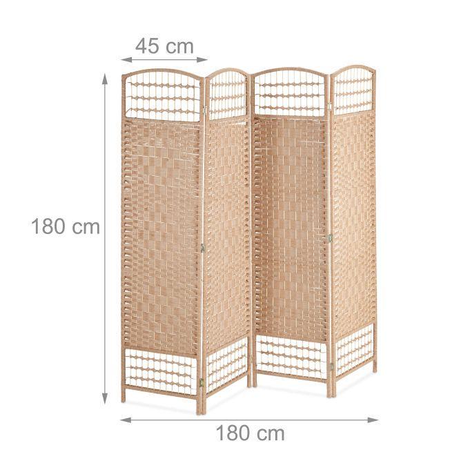 Стена складная из 4 частей в плетеном стиле декоративная для зонирования - фото 4 Стена складная из 4 частей в плетеном стиле декоративная для зонирования - фото 4