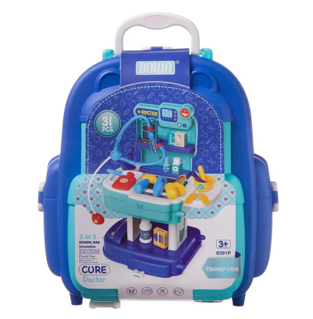 Детский игровой набор врача в рюкзаке 32 предмет (5567) - фото 3 Детский игровой набор врача в рюкзаке 32 предмет (5567) - фото 3
