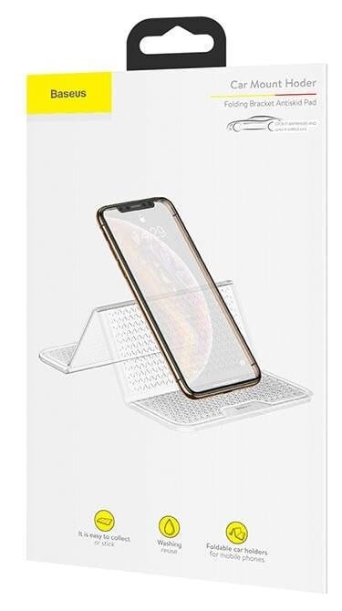 Автотримач універсальний для телефону килимок Baseus Folding Bracket Antiskid Pad Transparent (SUWNT-02) - фото 4