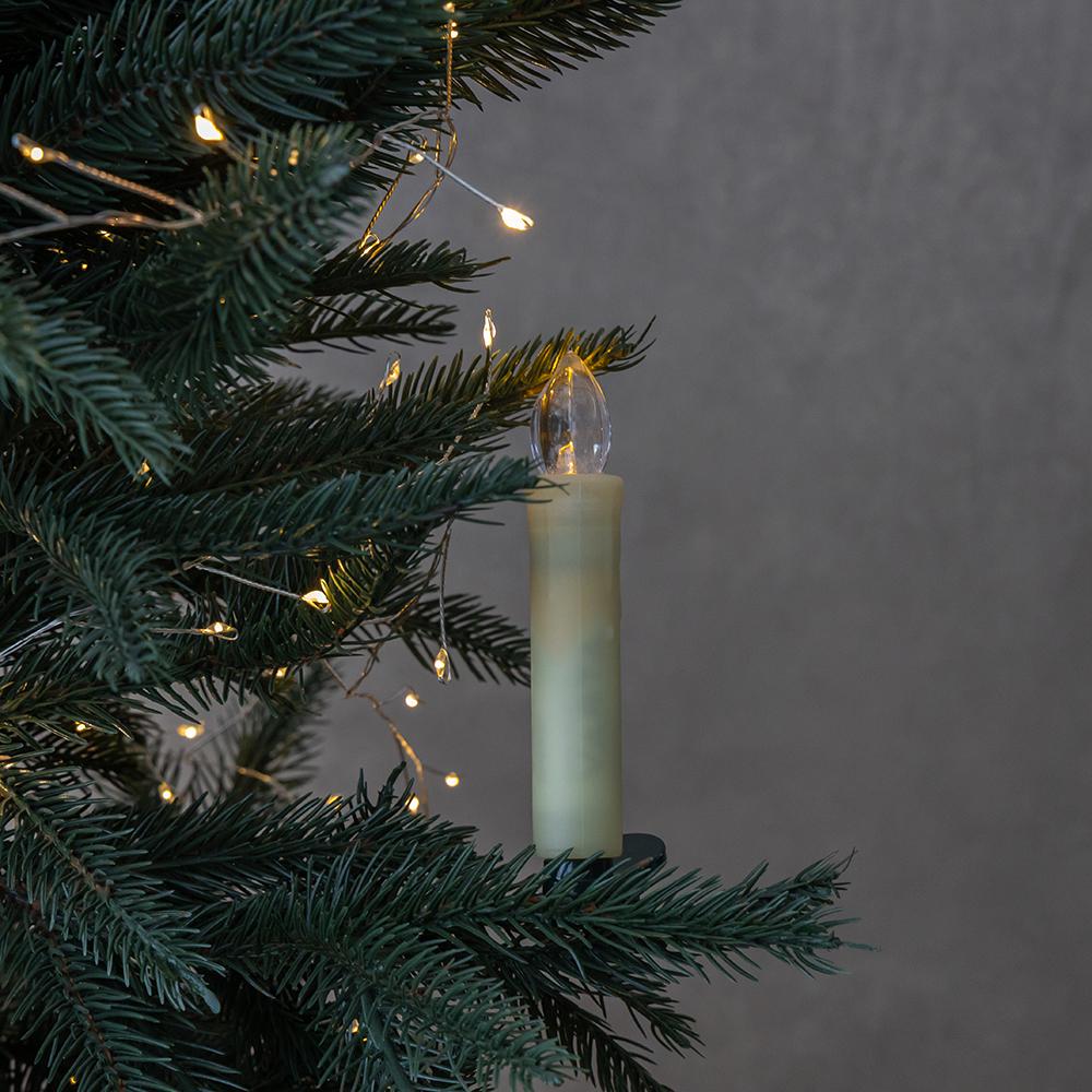 Набор свечей LED с клипсами на елку 10 см 10 шт. Айвори - фото 3 Набор свечей LED с клипсами на елку 10 см 10 шт. Айвори - фото 3