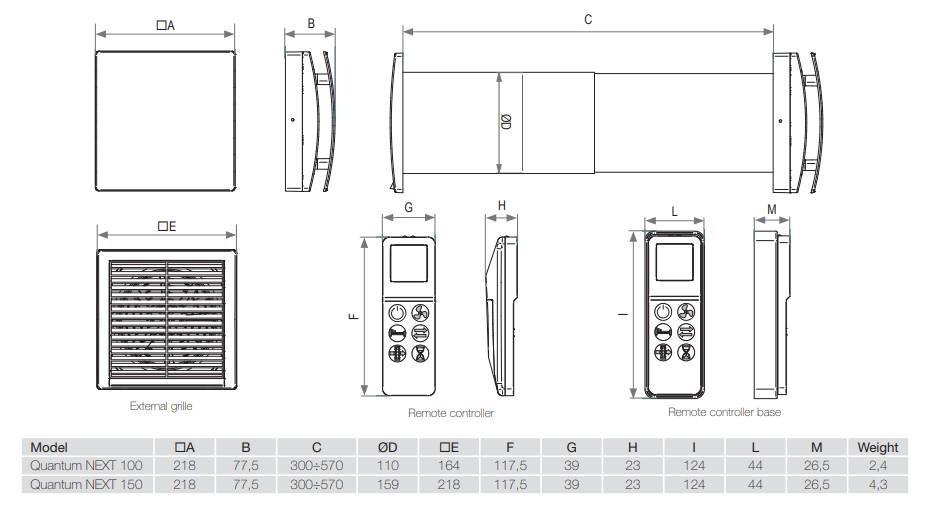 Рекуператор Aerauliqa QUANTUM NEXT 100 (162b020b) - фото 9