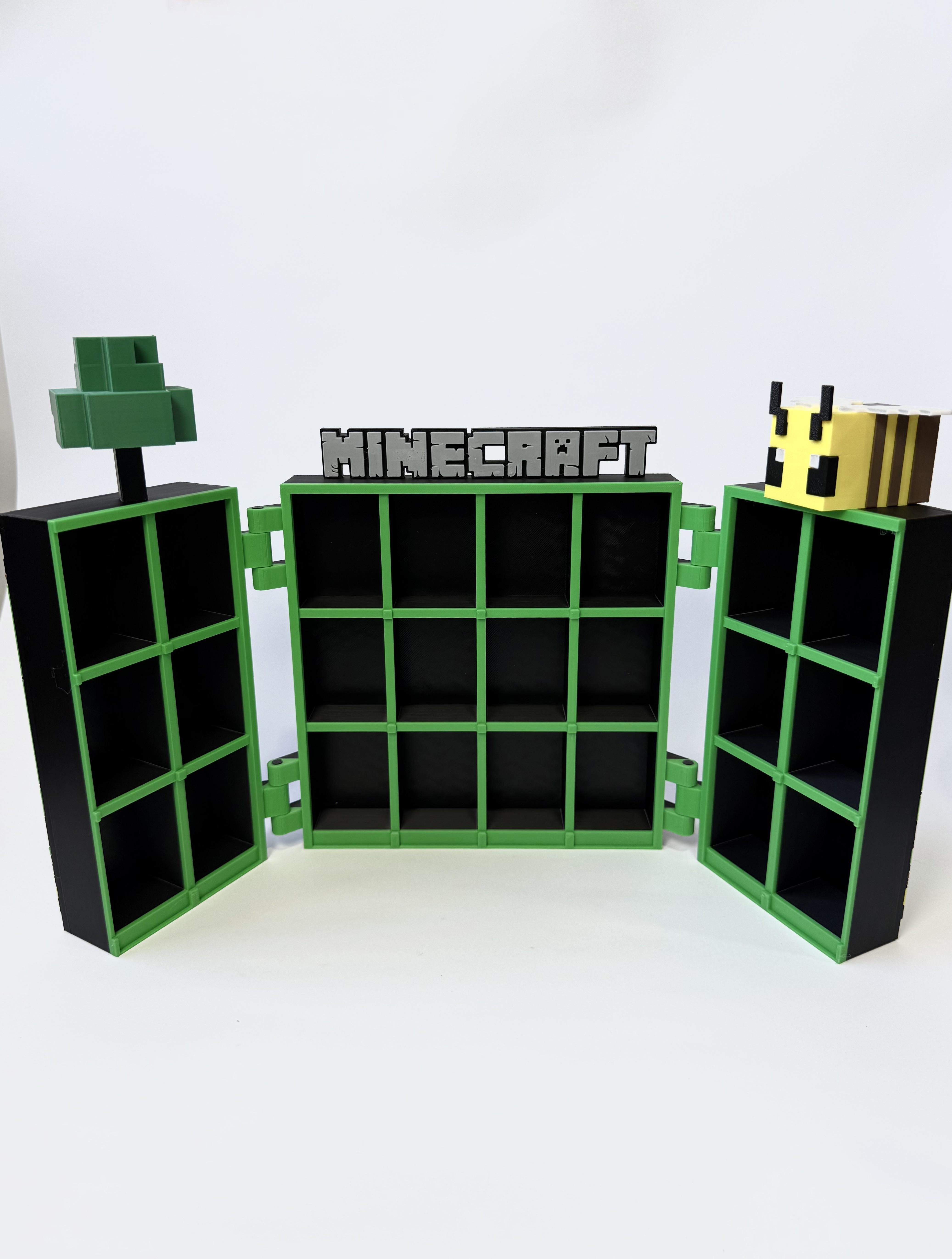 Поличка для фігурок Майнкрафт з Kinder Joy Чорно-зелений