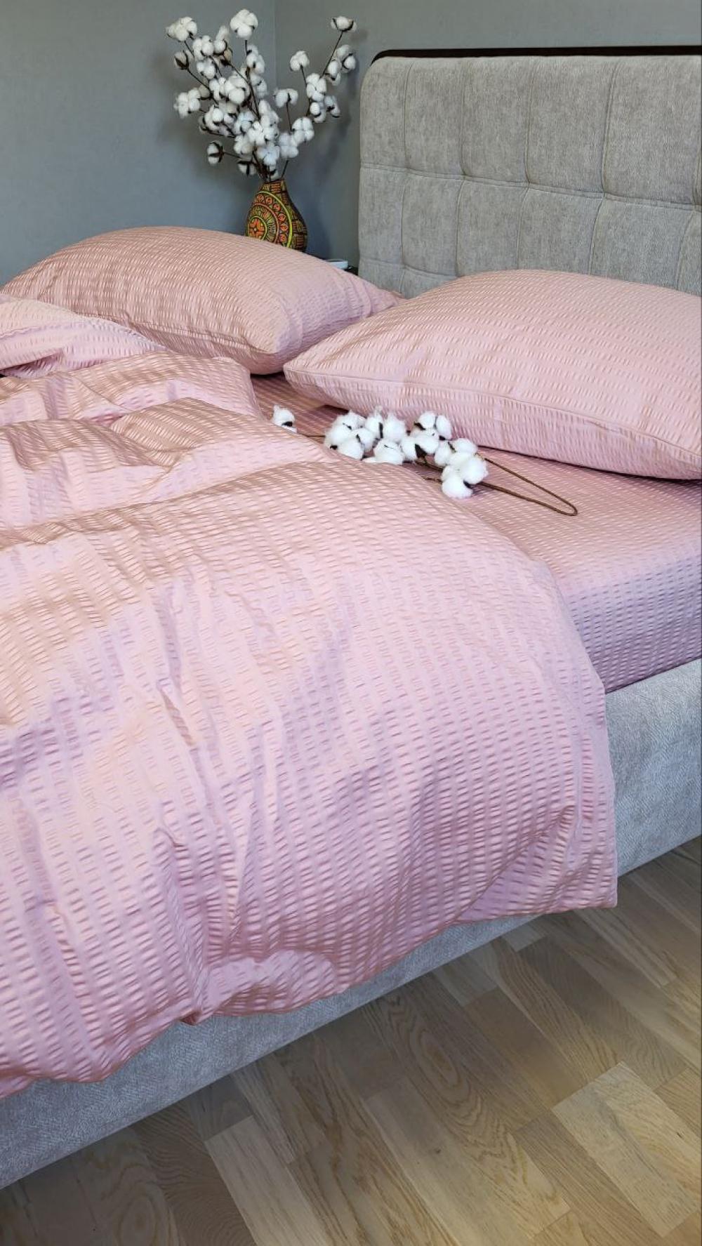 Комплект постельного белья Кис S2013 сатин Premium Gofre семейный/наволочки 50х70/70х70 см (6483) - фото 8