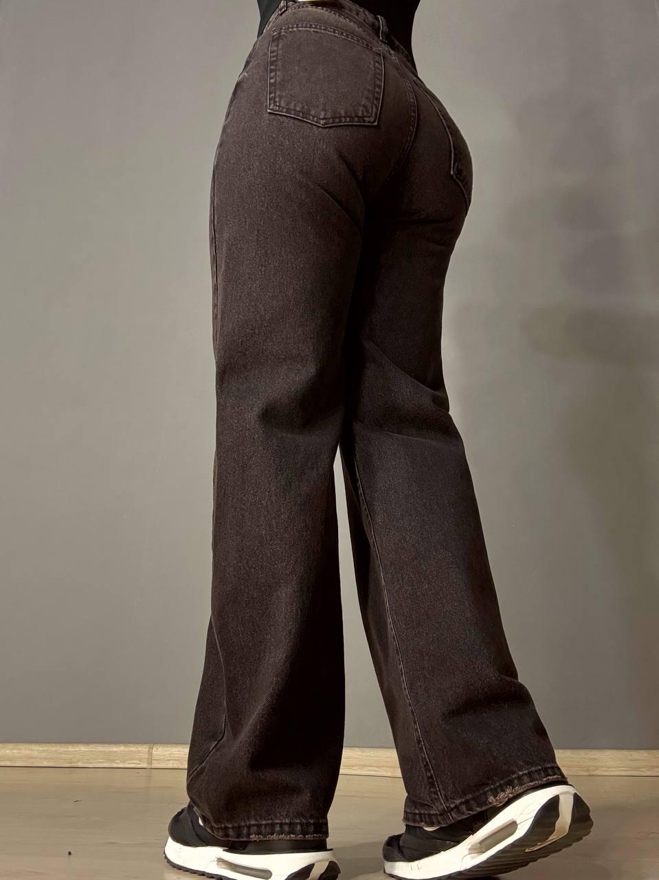 Джинсы женские Its Basic 2478-2 straight fit прямые р. 36 Черно-коричневый (5358) - фото 8