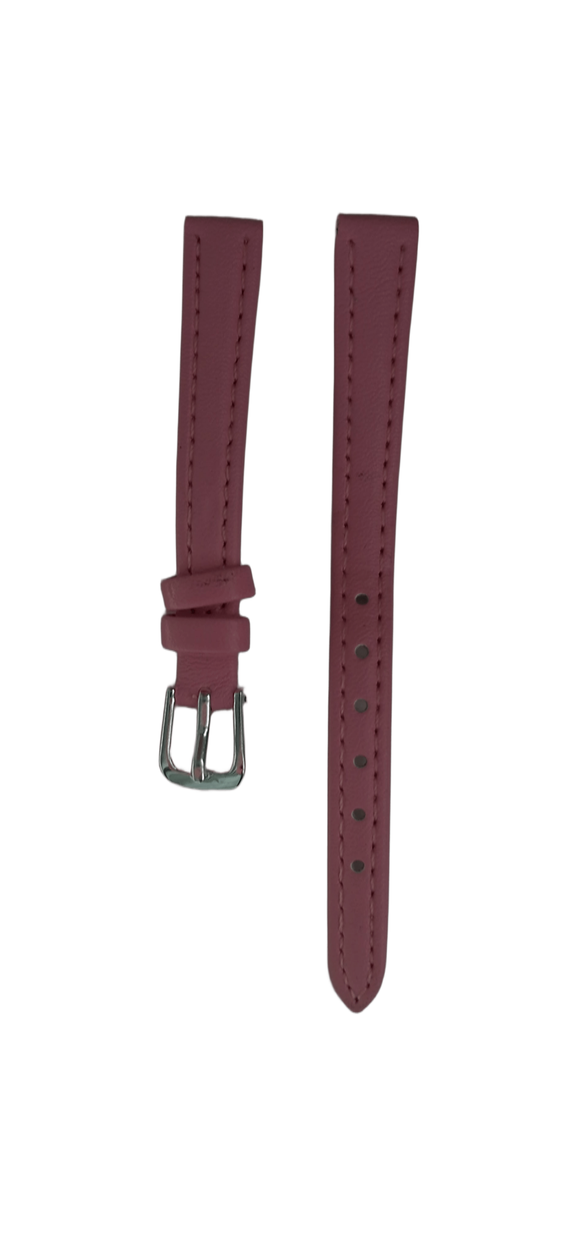 Ремешок для часов кожезаменитель гладкий 10х150 мм Розовый (421Е)