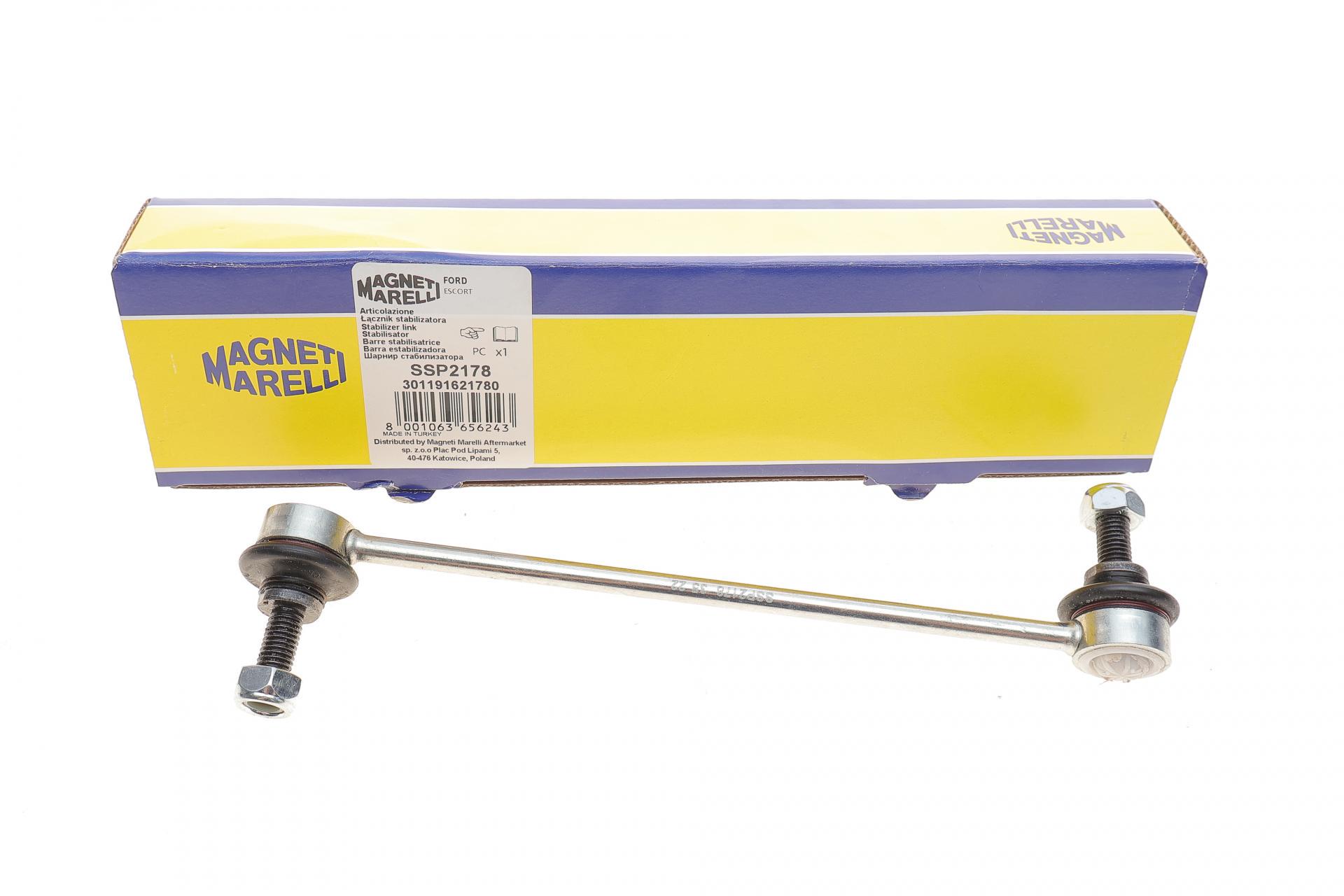 Тяга стабилизатора переднего Ford Escort/Fiesta 89-02 301191621780 MAGNETI MARELLI