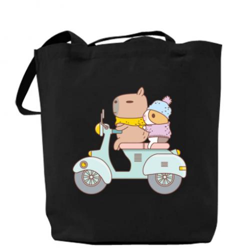 Шопер Копібара та морська свинка 37x41 см Чорний (12745657-2-181686) Шопер Копібара та морська свинка 37x41 см Чорний (12745657-2-181686)