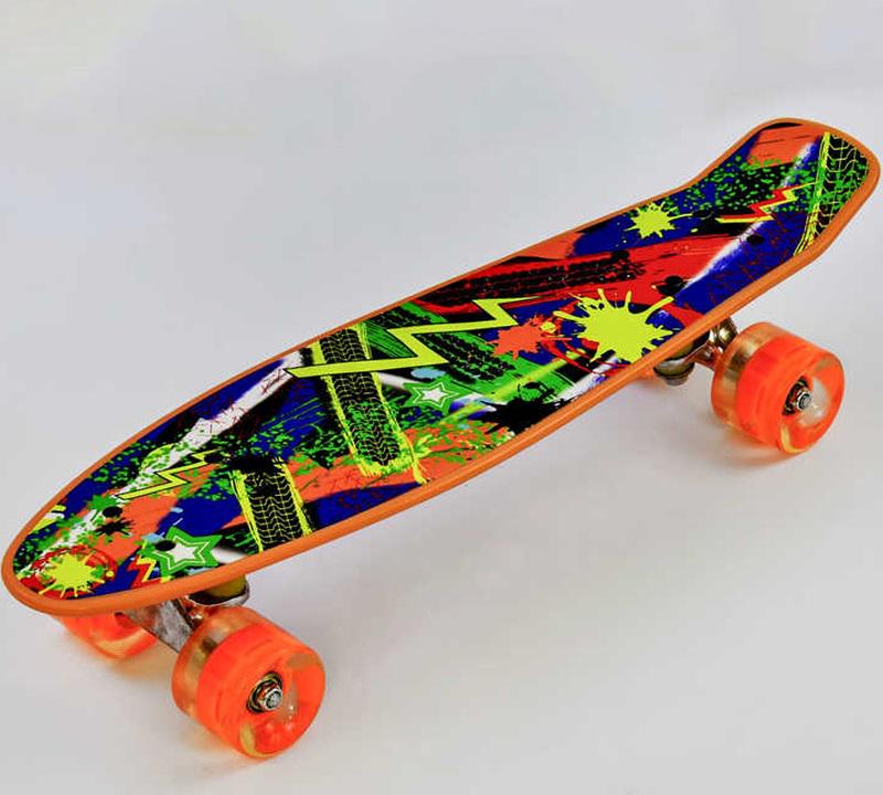 Пенниборд Best Board со светящимися PU колёсами Abstraction (74495)