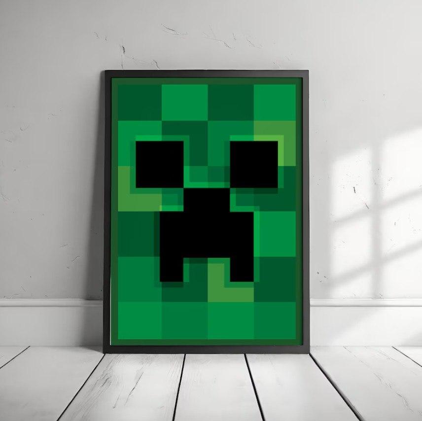 Постер в рамці під склом Minecraft Creeper А4 Постер в рамці під склом Minecraft Creeper А4