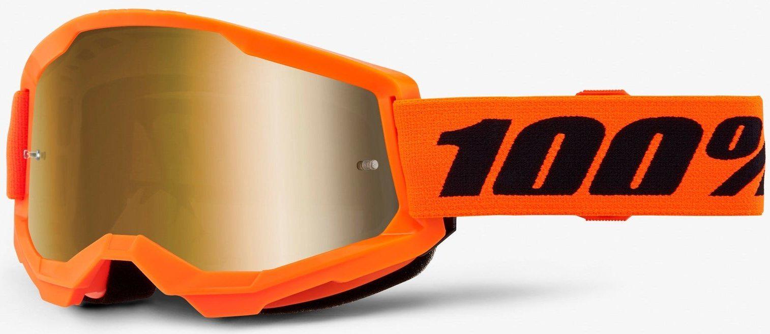 Мотоокуляри 100% STRATA 2 Goggle Neon Orange/Mirror Gold Lens (34648)