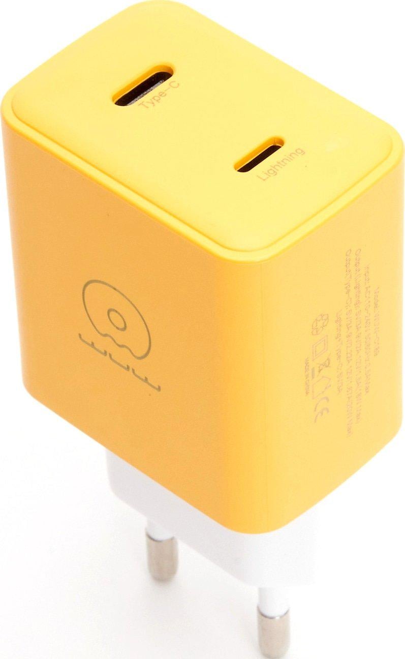 Зарядное устройство для Wuw C189 PD 20W Charger USB C/Lightning Yellow/White (19147) Зарядное устройство для Wuw C189 PD 20W Charger USB C/Lightning Yellow/White (19147)