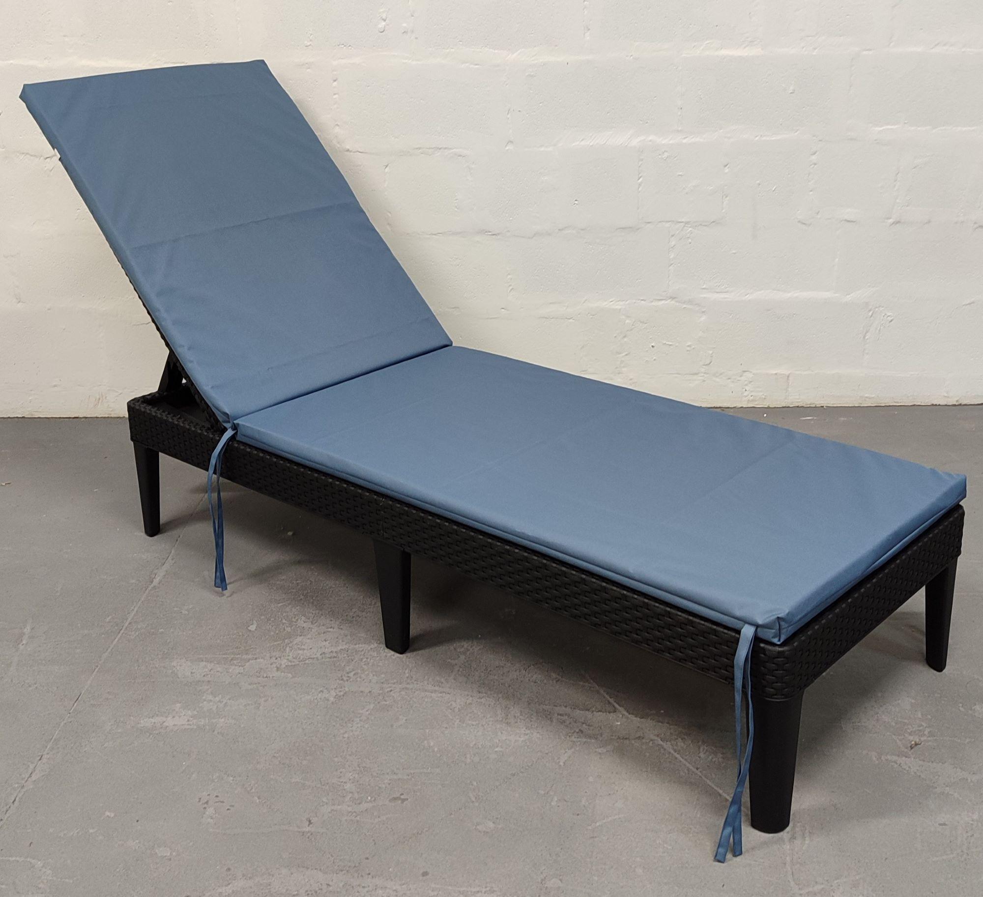 Матрас для шезлонга eGarden RIO 195x58x4 см Джинсовый (5742) - фото 2 Матрас для шезлонга eGarden RIO 195x58x4 см Джинсовый (5742) - фото 2