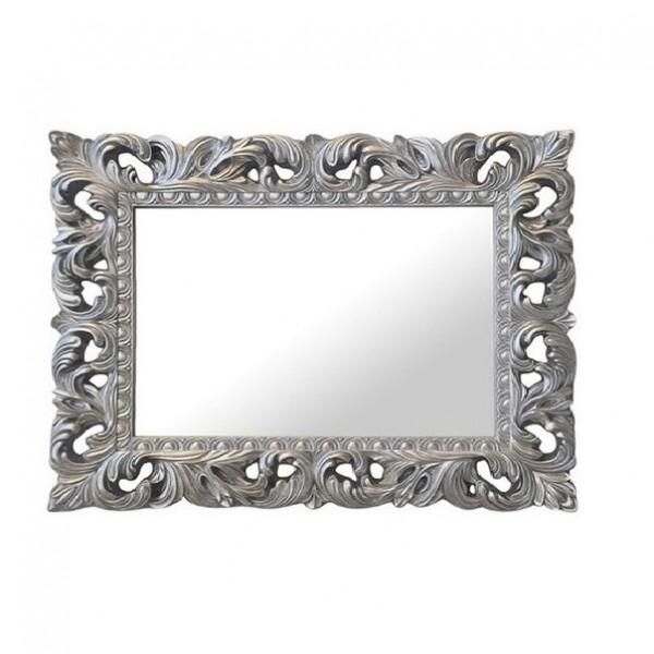 Зеркало MiroMark Пиония с рамой в спальню/прихожую/гостиную 1200х1000 см Серебристый (MR-82-SL)