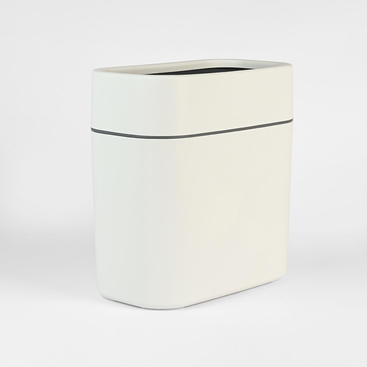 Ведро для мусора MVM MY HOME BIN-24 без крышки 10 л Белый/Серый (BIN-24 10L WHITE/GRAY)