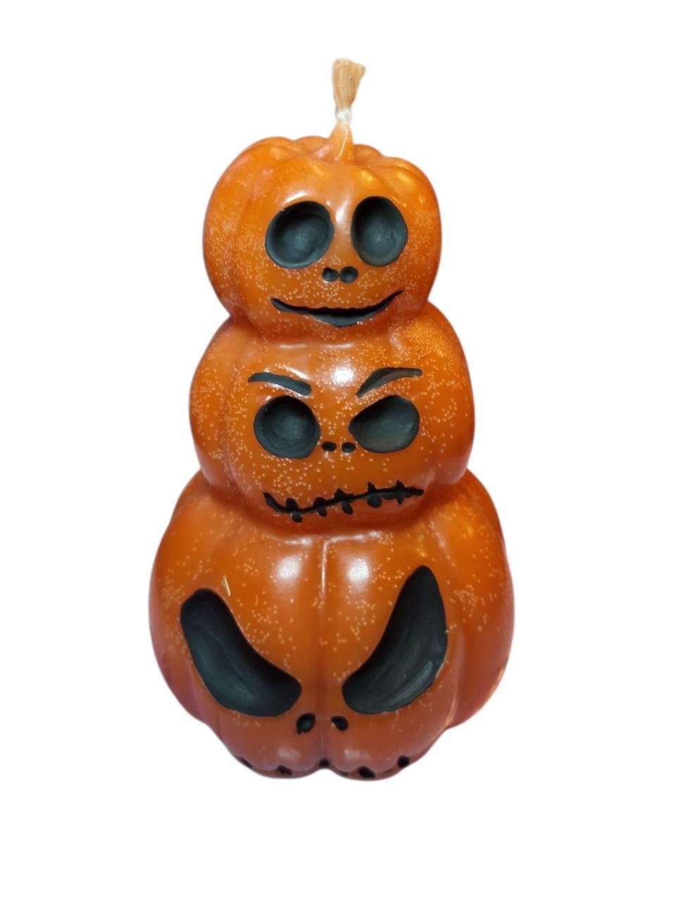 Свеча Хэллоуин 3 тыквы 12 см Оранжевый Свеча Хэллоуин 3 тыквы 12 см Оранжевый