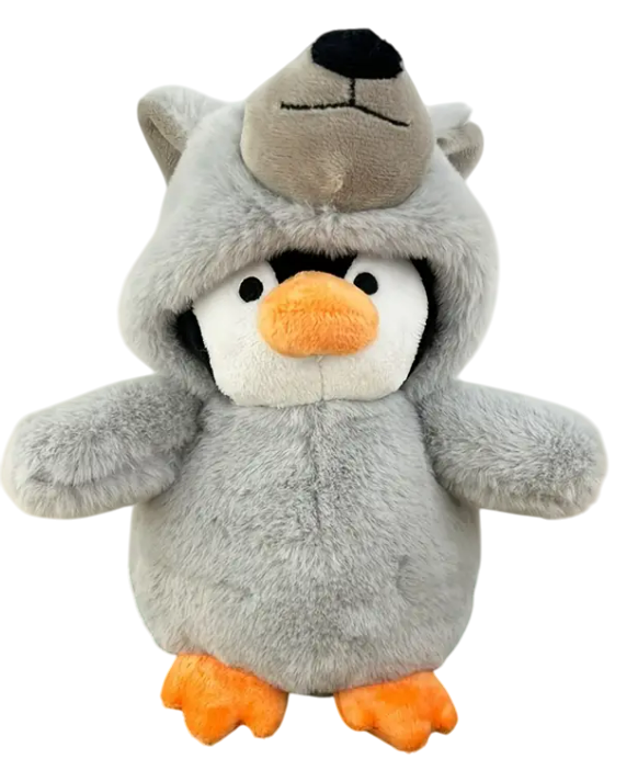 М'яка іграшка дитяча Пінгвін у костюмі вовка 23 см (2794391442)