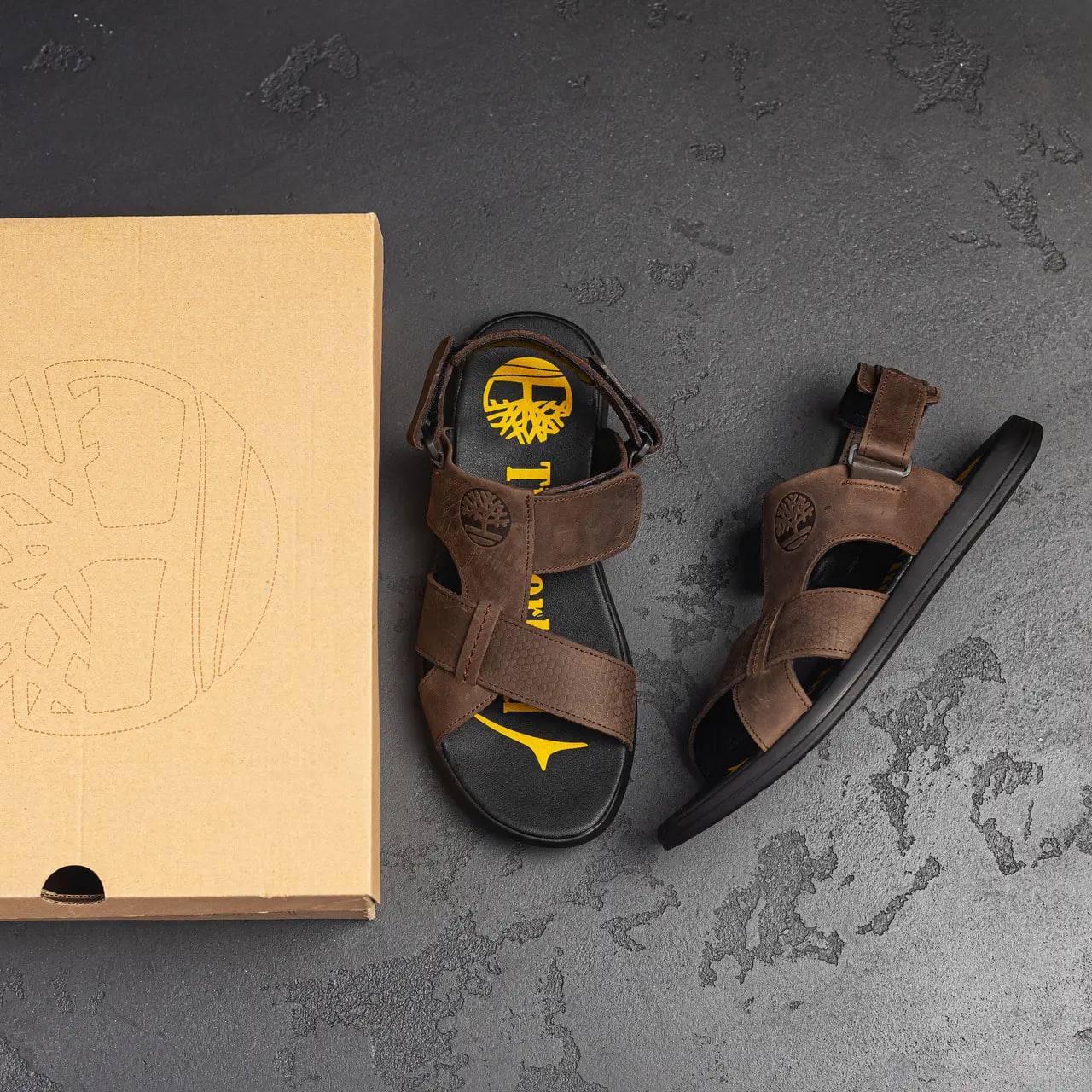 Сандалии мужские кожаные Timberland р. 41 Коричневый (26063366) - фото 7 Сандалии мужские кожаные Timberland р. 41 Коричневый (26063366) - фото 7