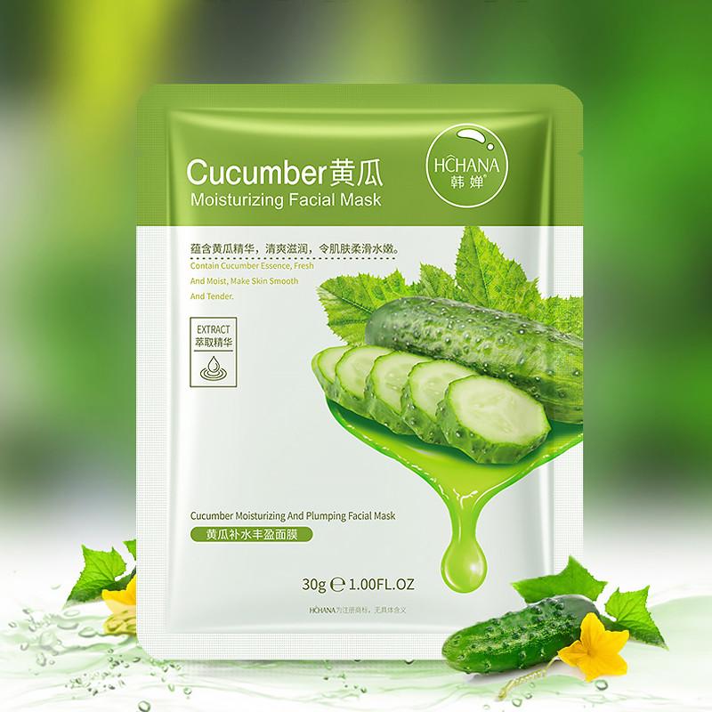 Маска для лица Hchana Moisturizing Facial Mask Cucumber увлажняющая и осветительная - фото 3