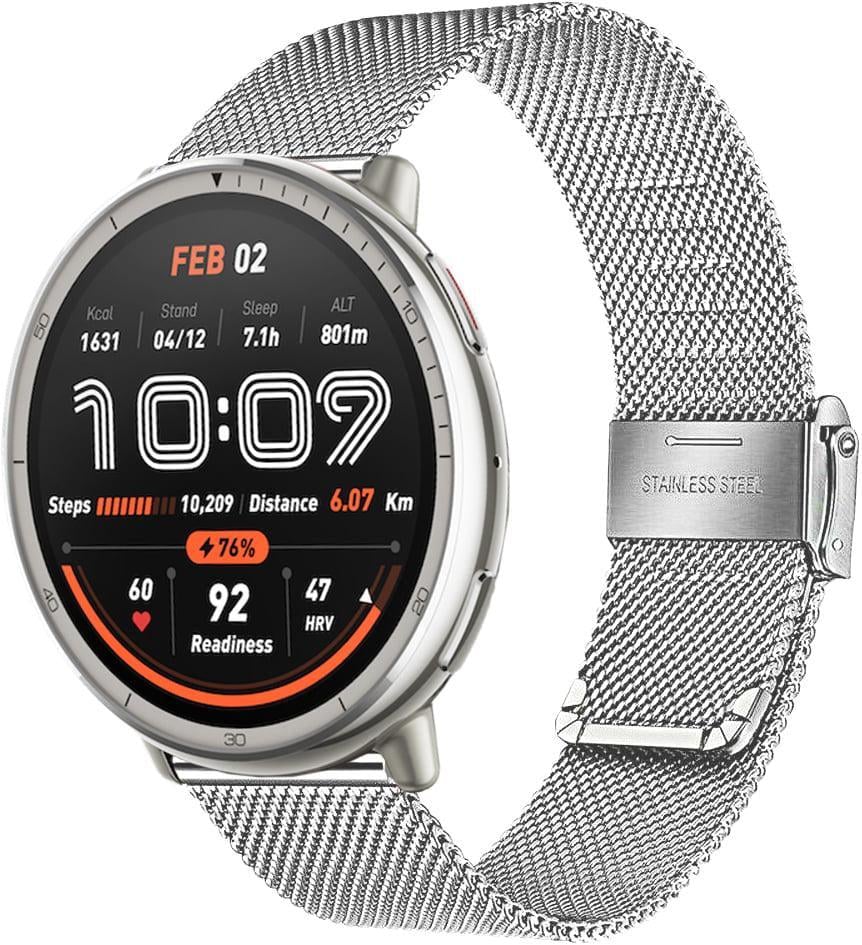 Ремешок металлический Rapid для Amazfit Active 2 Round Silver (42109-59)
