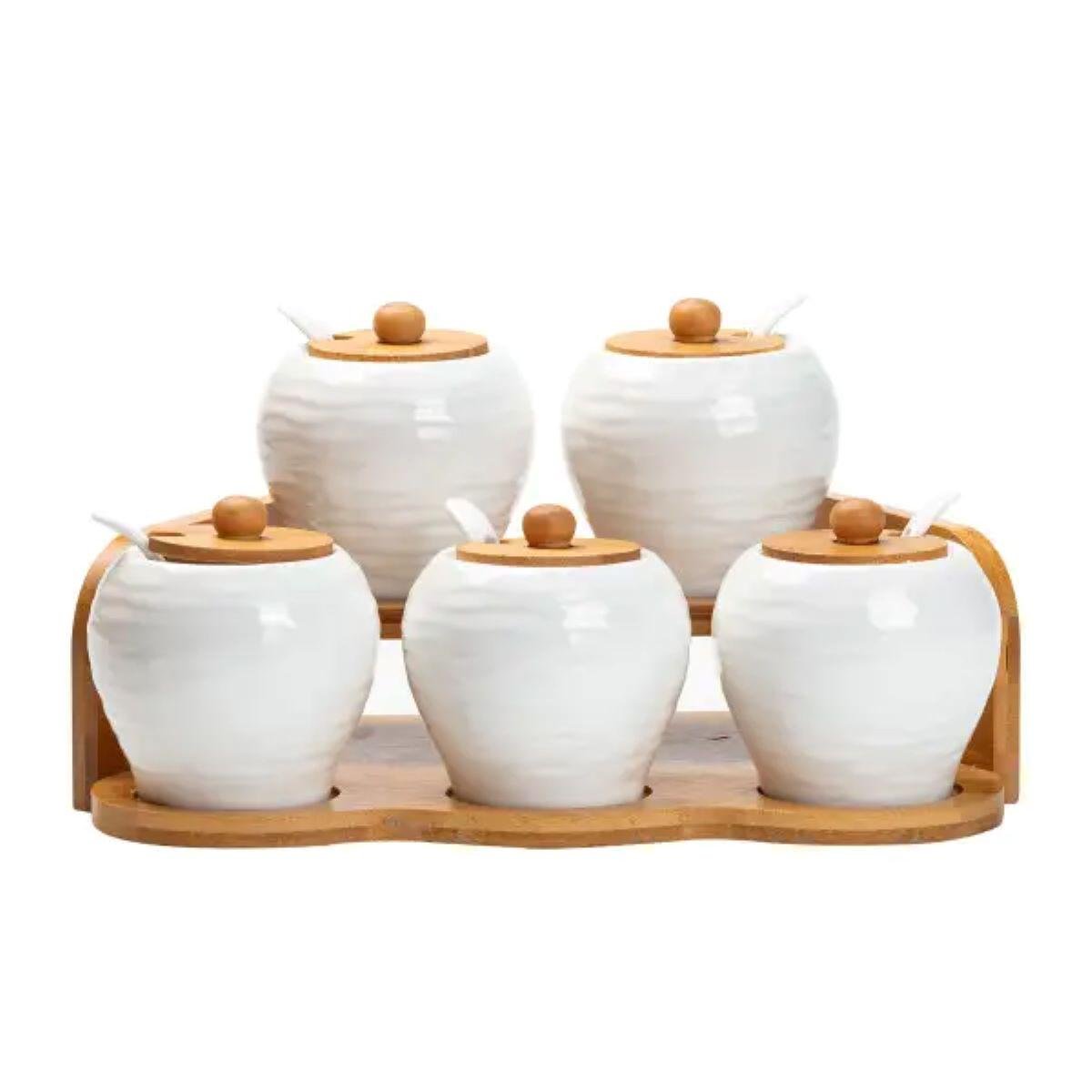 Набор банок для сыпучих продуктов 5 шт. по 250 мл - фото 2