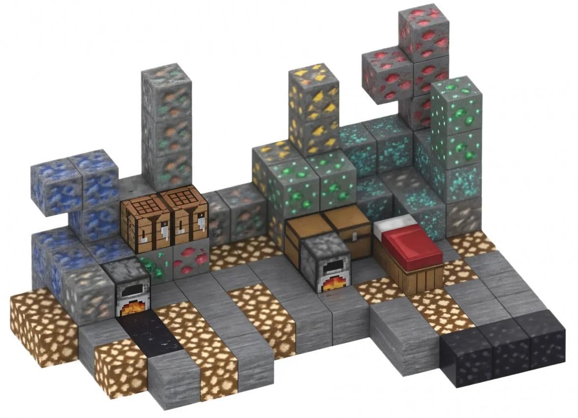 Конструктор магнитный Minecraft Горная шахта на 128 кубиков