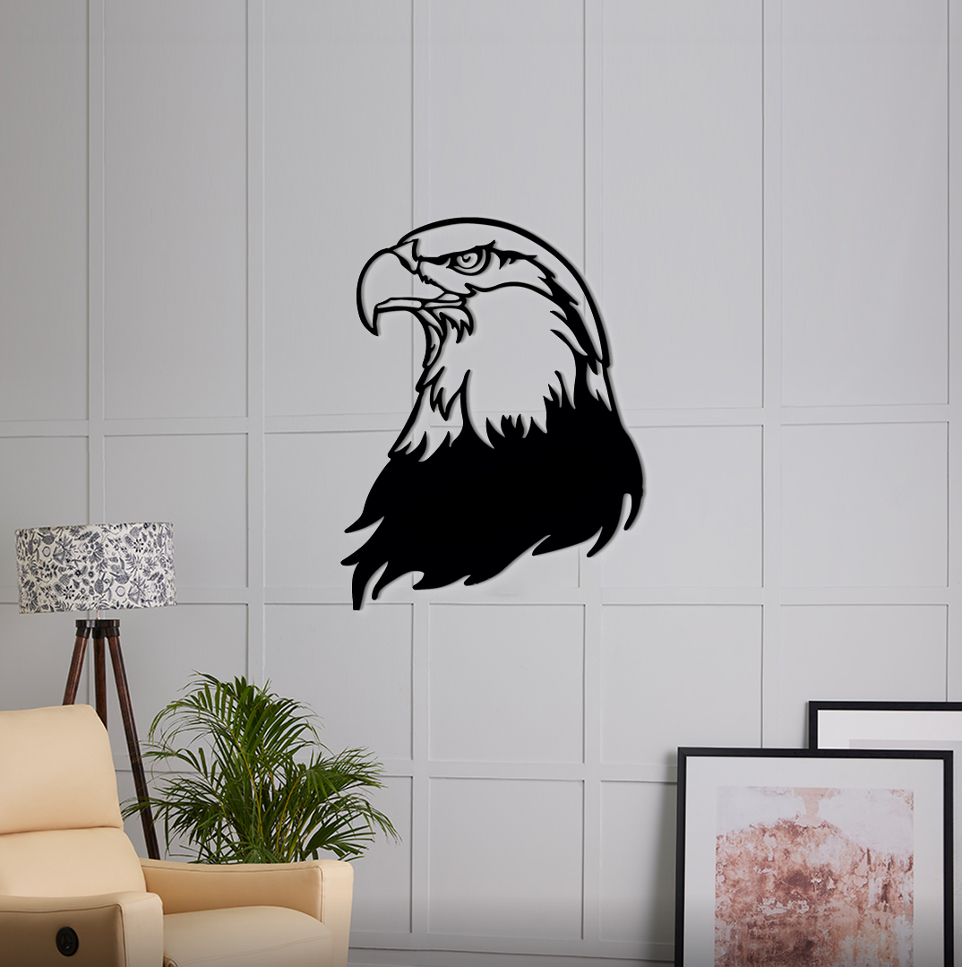 Панно деревянное Decart Величественный орёл декор для комнаты спальни офиса 65х90 см