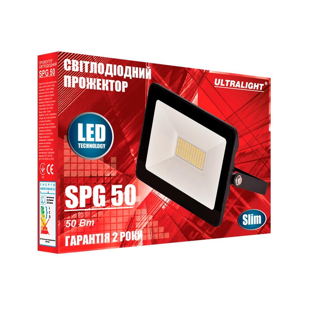 Прожектор Ultralight Slim SPG 50 50 Вт 4500Lm 6400K (49227) - фото 2