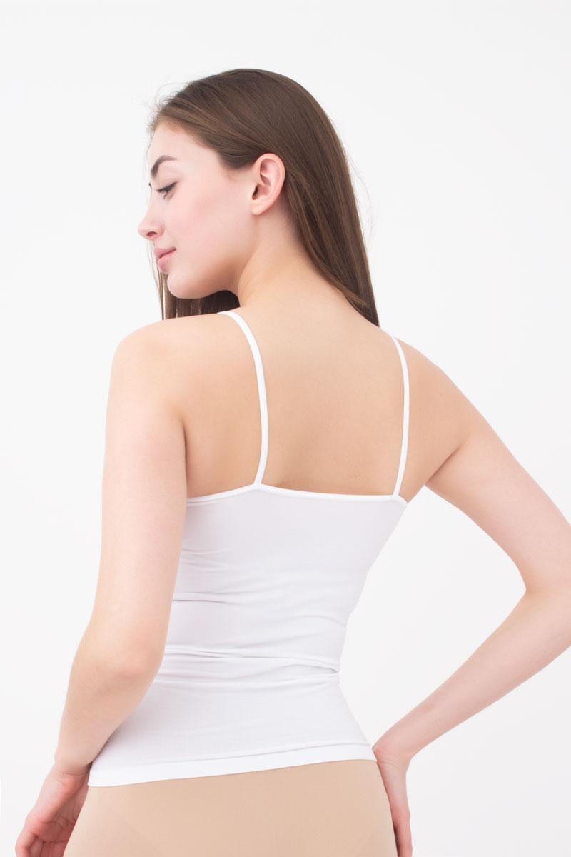 Женская майка бесшовная на тонких бретелях Giulia CAMISOLE L/XL White-white (4823116912212) - фото 3 Женская майка бесшовная на тонких бретелях Giulia CAMISOLE L/XL White-white (4823116912212) - фото 3