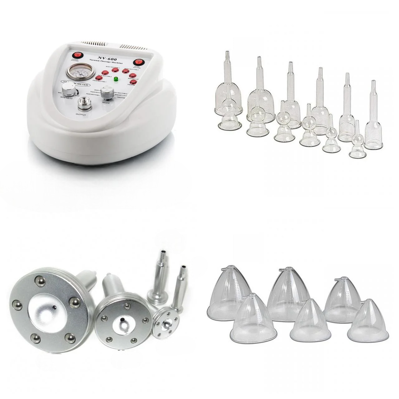 Апарат для вакуумно-роликового масажу Nova NV-600 з металевими роликовими насадками 5 шт. (2252487085)