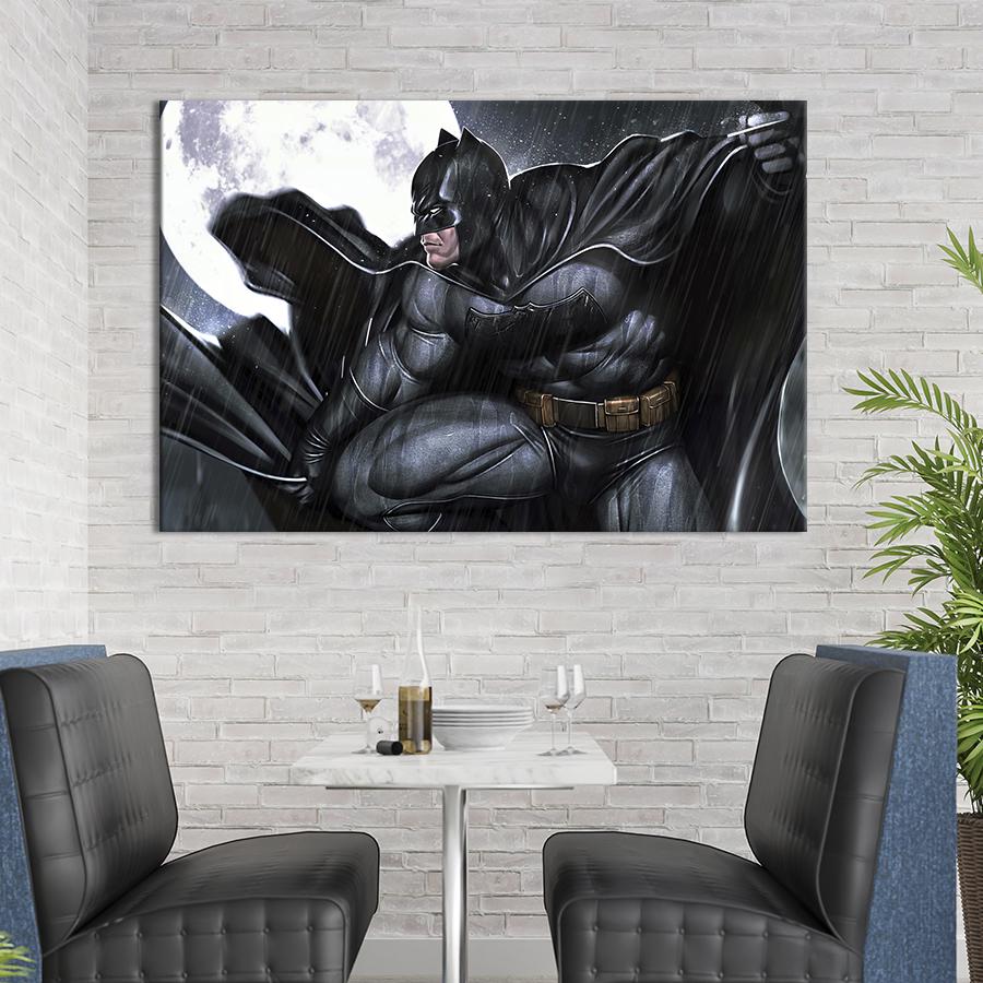 Настенный декор картина на холсте для интерьера Bruce Wayne - The Batman 120x80 см (689-1)