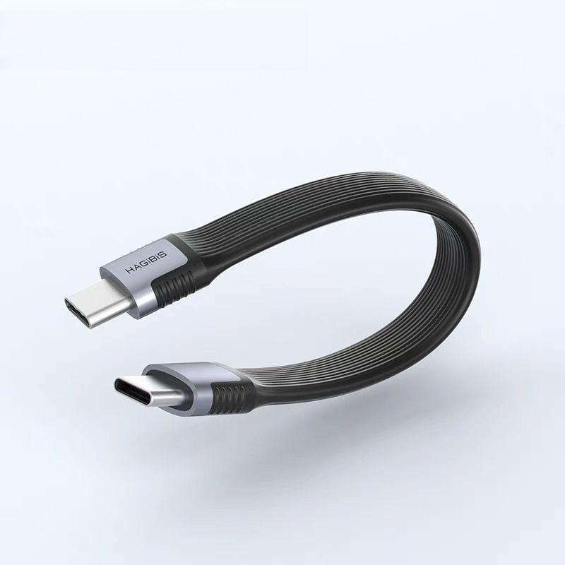 Кабель HAGiBiS UCD4 USB-C to C 0,13 м Grey (000993) - фото 6 Кабель HAGiBiS UCD4 USB-C to C 0,13 м Grey (000993) - фото 6