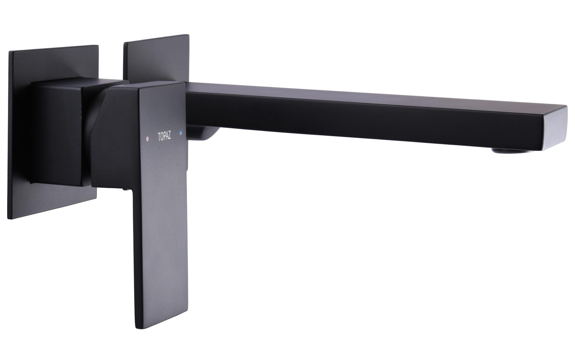 Внешняя часть смесителя TOPAZ ODISS TO 18235-H66-BL настенный однорычажный Черный (108679)