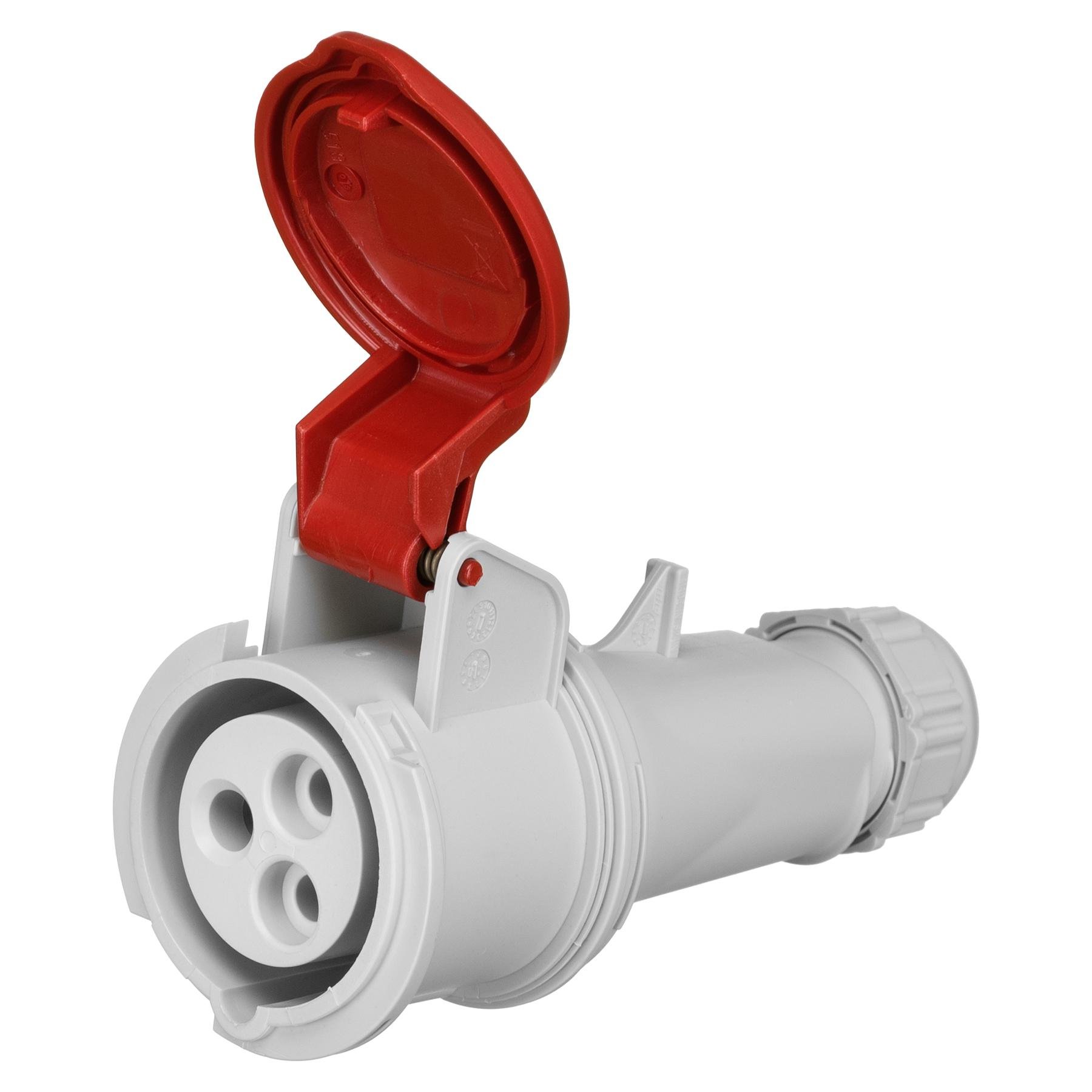 Розетка кабельна IDE 16А 380V 2P+E IP44 (3201)