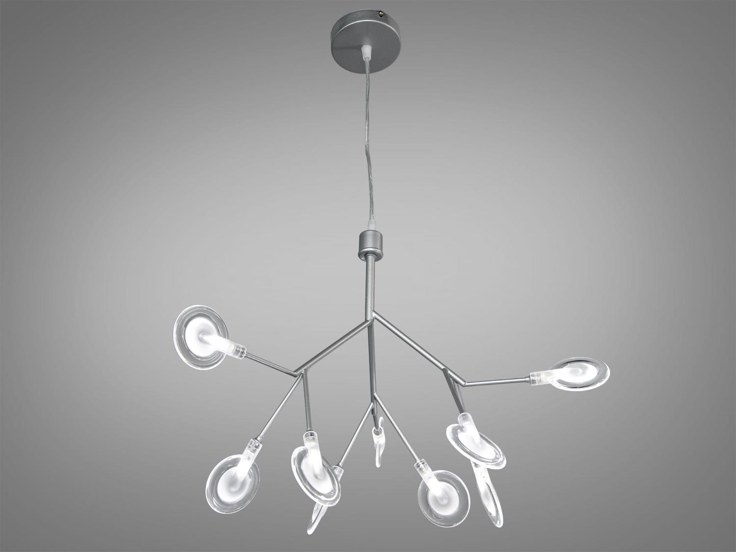 Люстра подвесная Diasha Светлячок 9 ламп Хром/Сатин (887-9C SL)