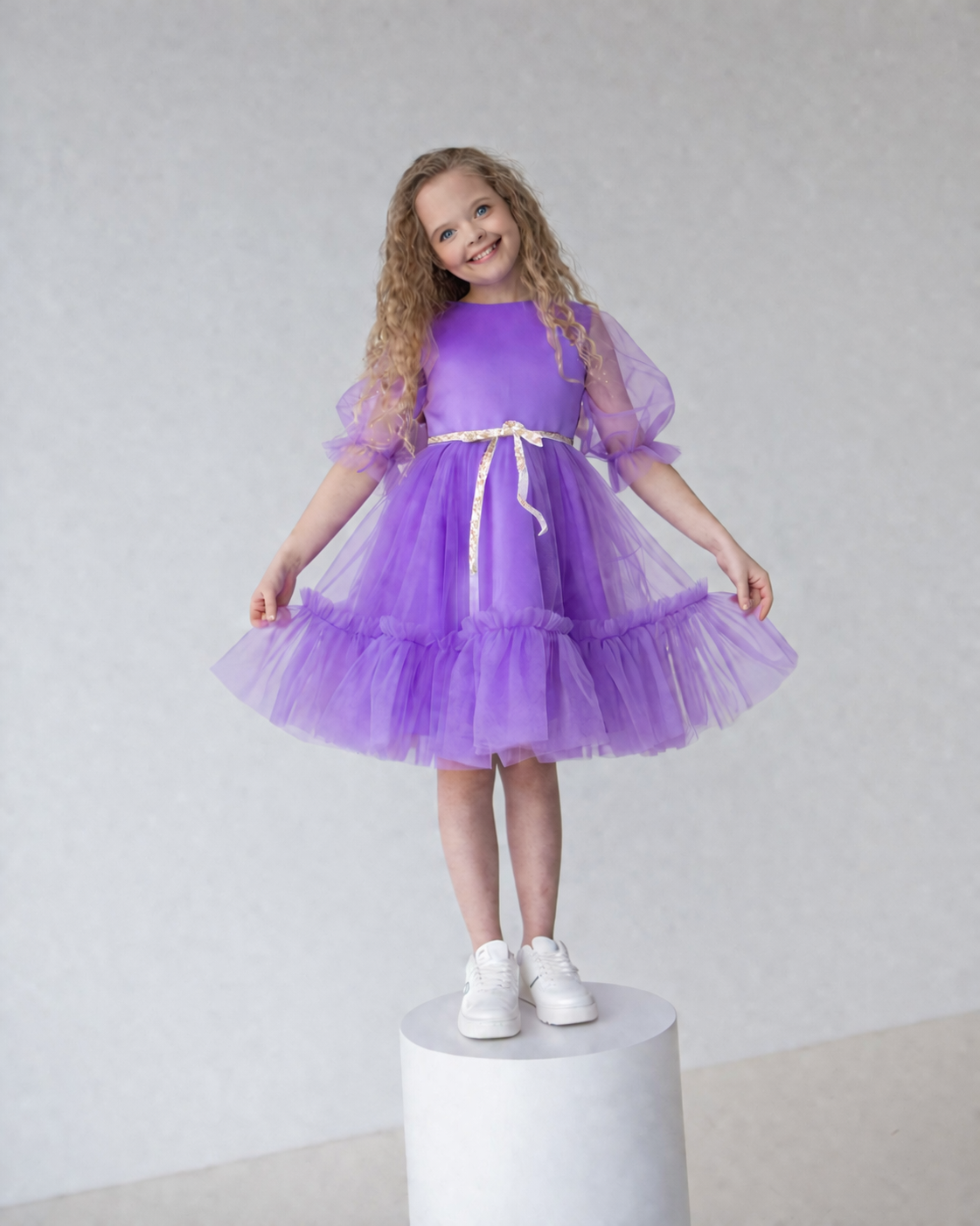 Платье праздничное для девочки 134 см Фиолетовый (2229163182)