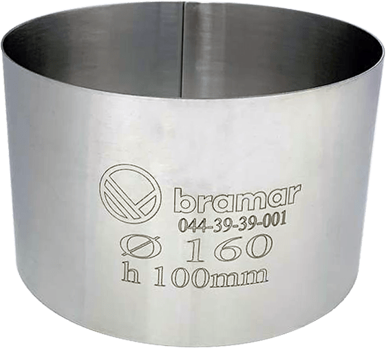 Кольцо кондитерское Bramar нержавеющая сталь 1 мм Ø160 (H100)