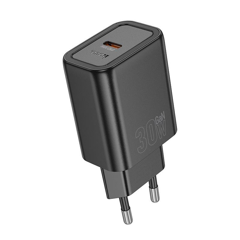 Зарядний пристрій Hoco N62 Gentle 30 Вт USB Type-C швидкої зарядки PD/QC Чорний (30142035) - фото 2