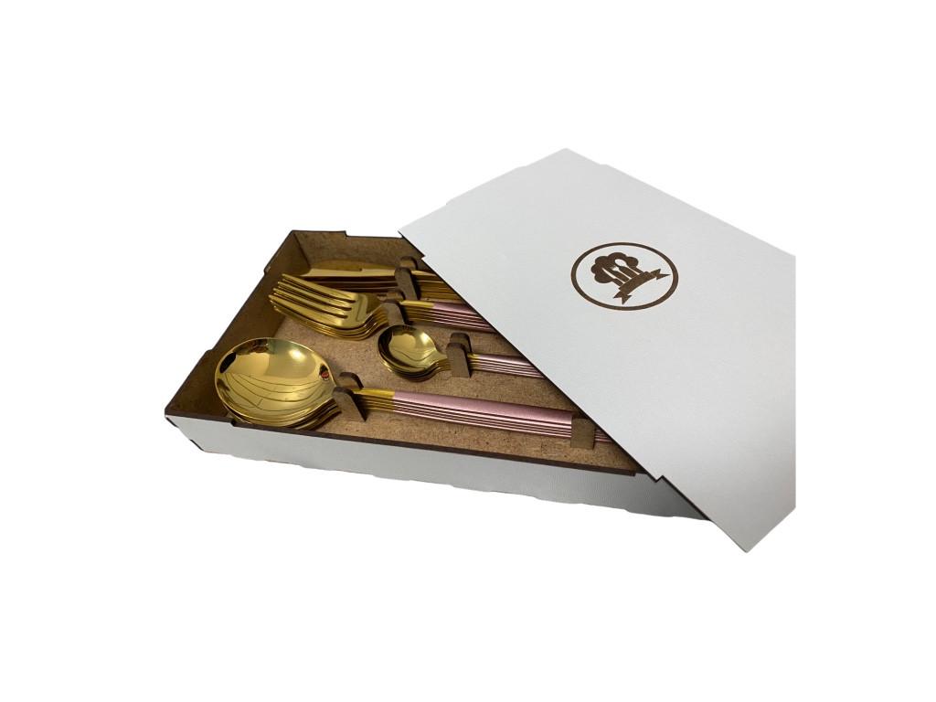 Набор столовых приборов Kitchen на 6 персон Розовый (1496764818) - фото 9 Набор столовых приборов Kitchen на 6 персон Розовый (1496764818) - фото 9