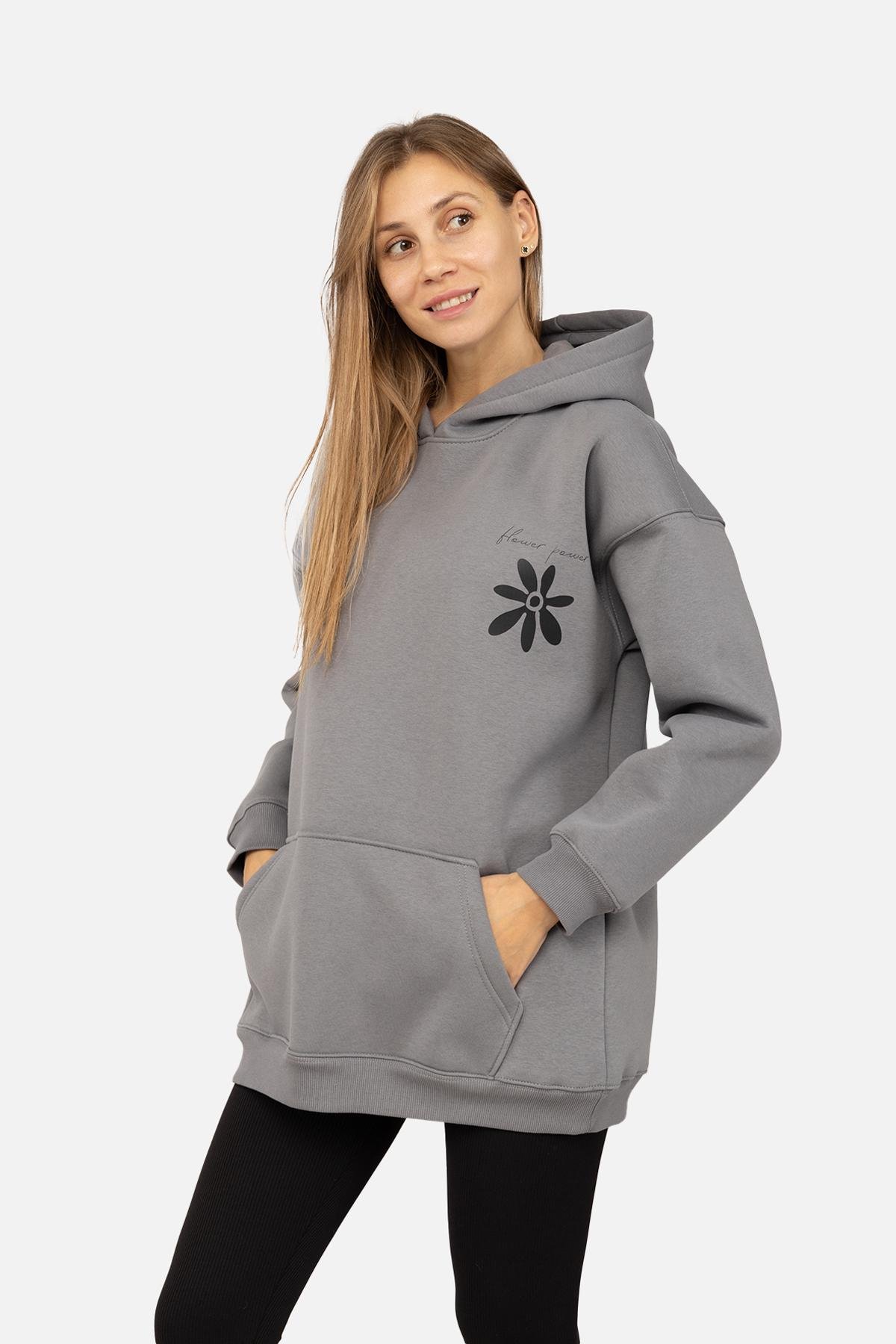 Худи женское ЦБ-00262869 р. 50 Серый (SKT001027802) Худи женское ЦБ-00262869 р. 50 Серый (SKT001027802)