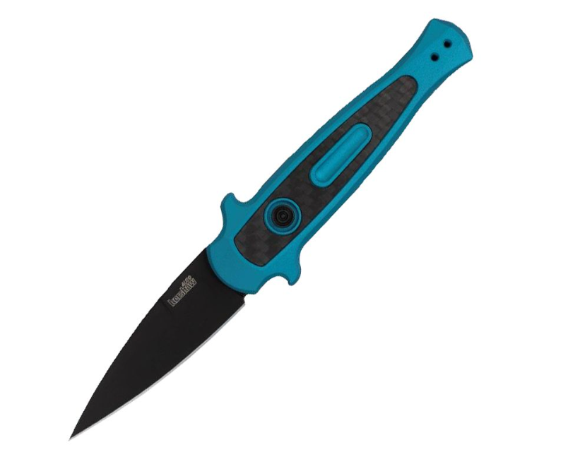 Нож складной пружинный Kershaw Launch 12 Auto Mini Stiletto Teal 7125 TEALBLK Синий