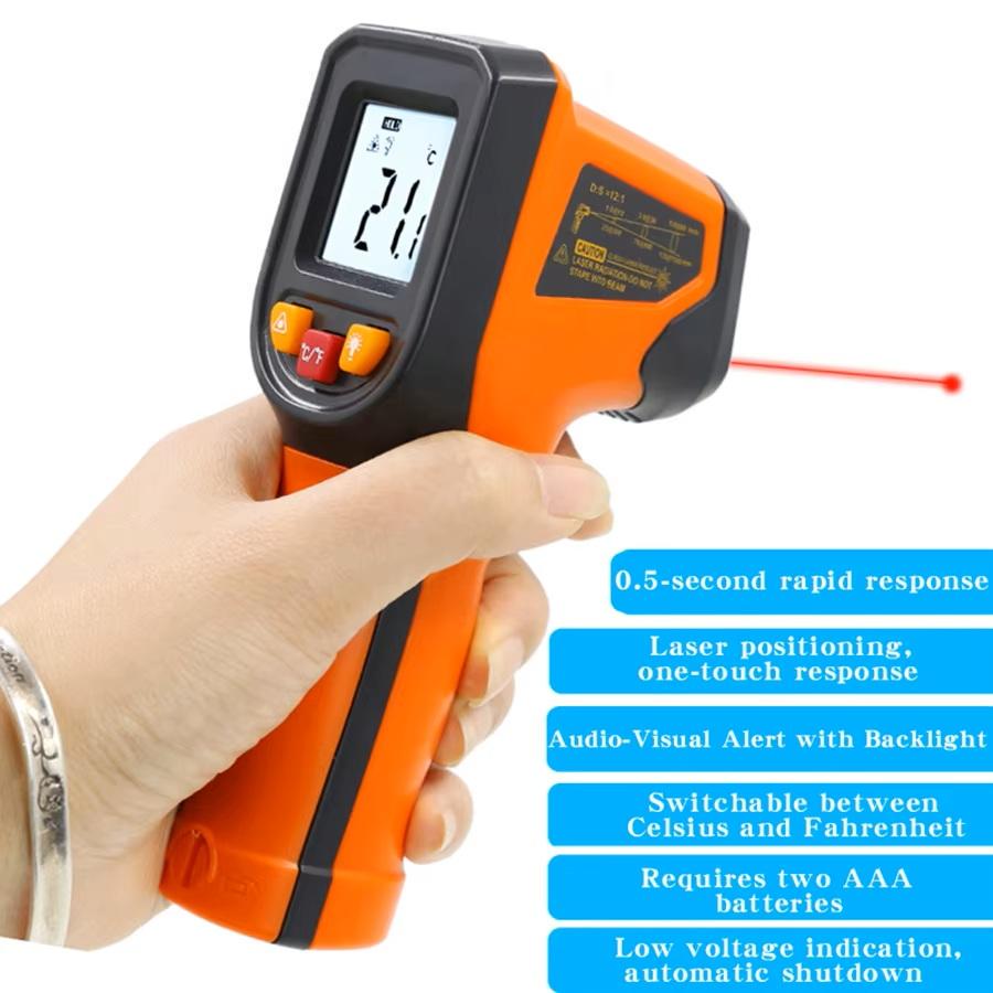 Термометр безконтактний цифровий NJTY від -50 до +600°C з лазерним покажчиком IR-інфрачервоний NJTY T600 2 батареї (98182058) - фото 5 Термометр безконтактний цифровий NJTY від -50 до +600°C з лазерним покажчиком IR-інфрачервоний NJTY T600 2 батареї (98182058) - фото 5
