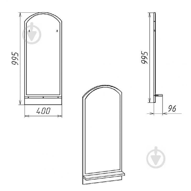Зеркало KOMPANIT 3 Венге - фото 2