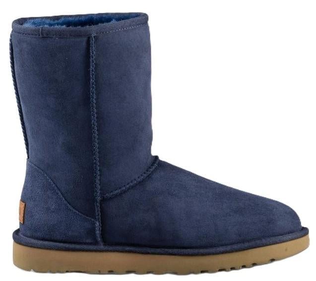 Уггі жіночі замшеві UGG Australia Short Leather Navy р. 36 Синій (12430)