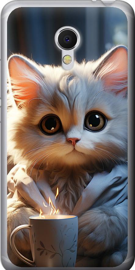 Чехол на Meizu MX6 White cat (5646t-259-42517)