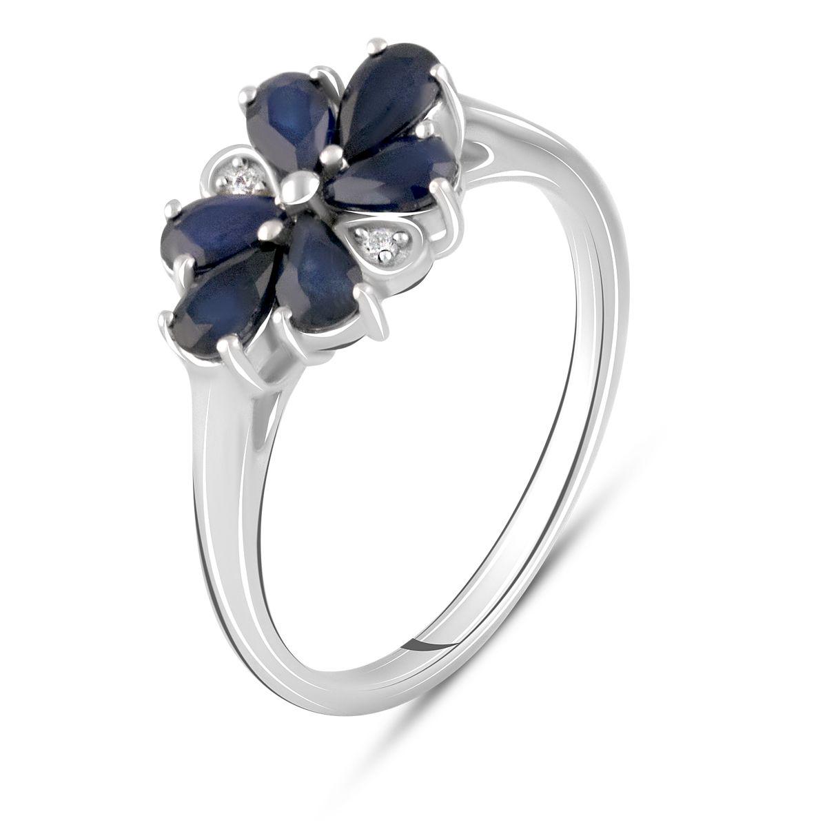 Кольцо серебряное с натуральным сапфиром 0,6 ct 3,04 г р. 18 (2104872)